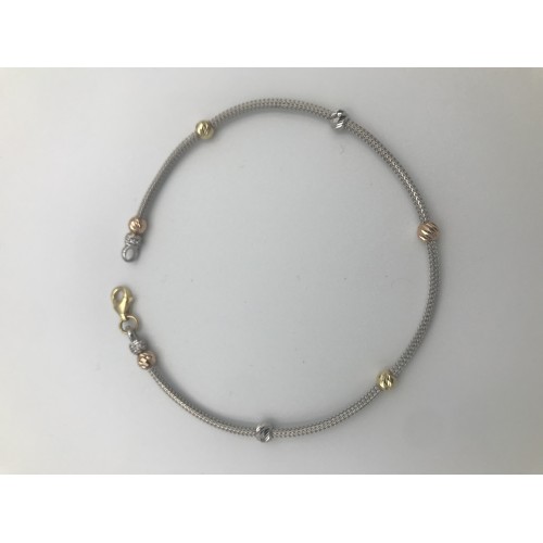 14 Ayar Dorika Toplu Beyaz Bileklik