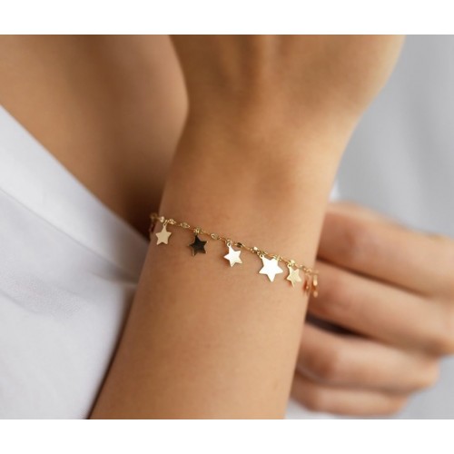 14 Ayar Yıldız Bileklik