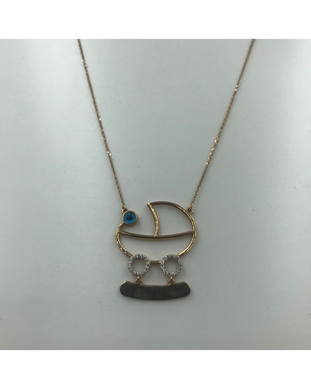 14 Ayar Bebek Arabası Kolye