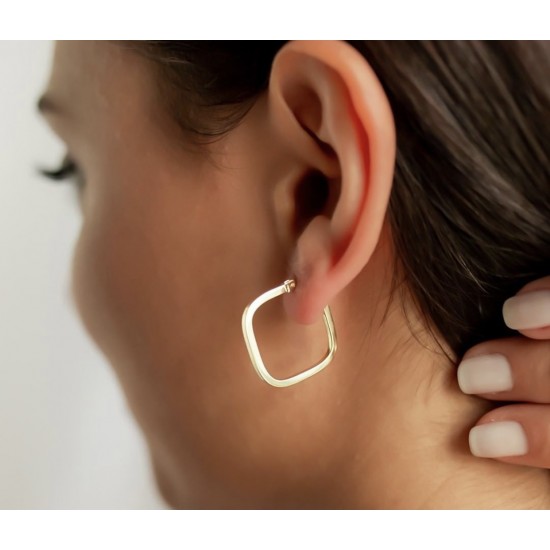 14 Ayar Kare Halka Küpe