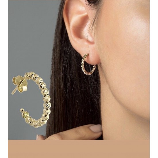 14 Ayar Sarı Dorika Küpe