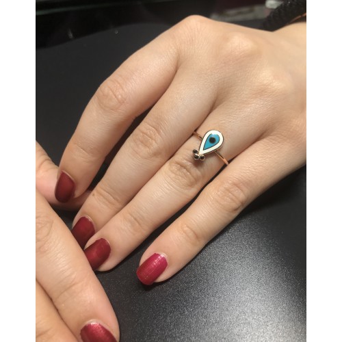 14 Ayar Damla Yüzük